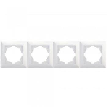 Visage 4-fach Rahmen für 4 Jalousietaster Steckdosen Schalter Dimmer gunsan weiß